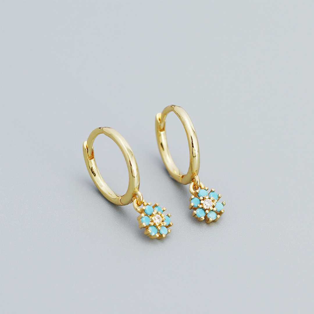 silver hoops earring