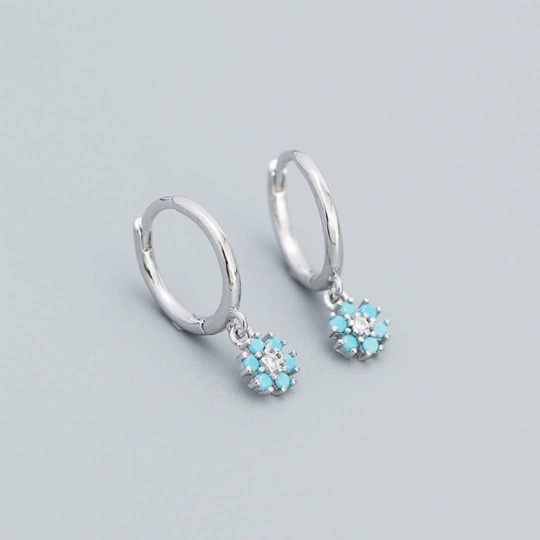 silver hoops earring