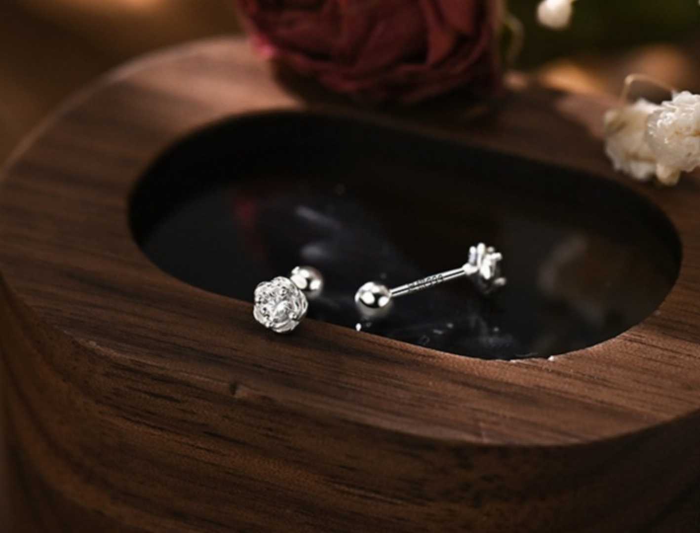 999 pure silver earring